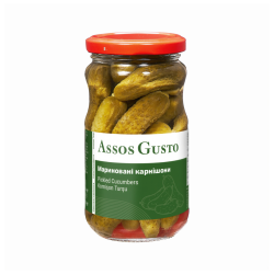 Assos Gusto  Корнішони мариновані, 370 г